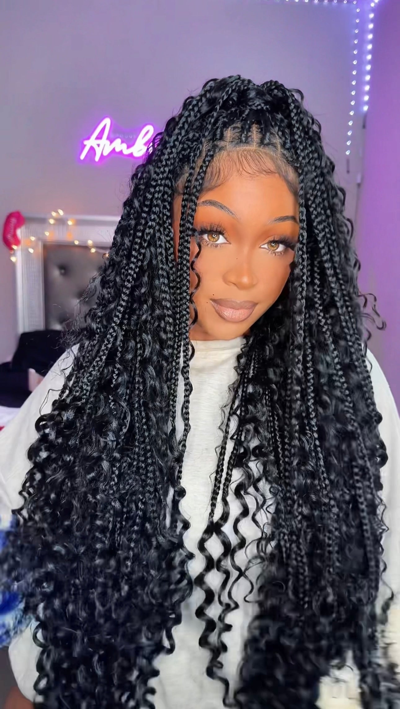 9x6 Lacefront Braided Knotless Boho Box braids