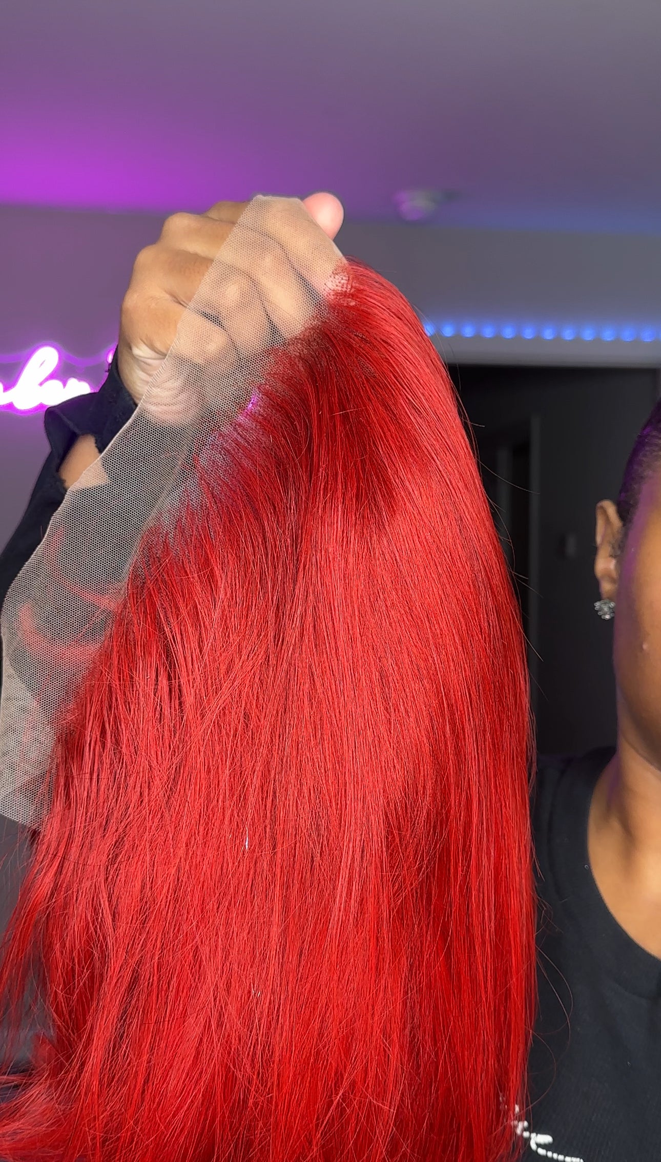 100% Human Hair Red Bob Wig