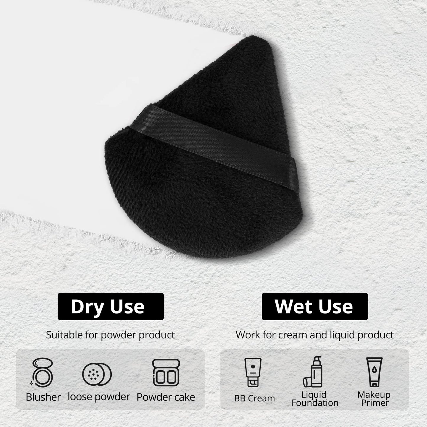 5 Pcs Soft Triangle Makeup Puff
