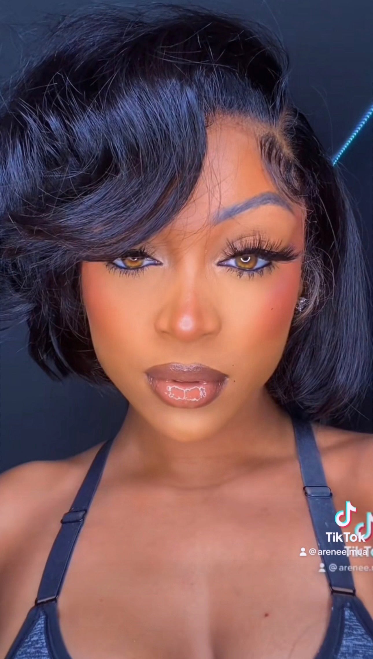 Natural Black Bob Wig HD Lace Front Human Hair