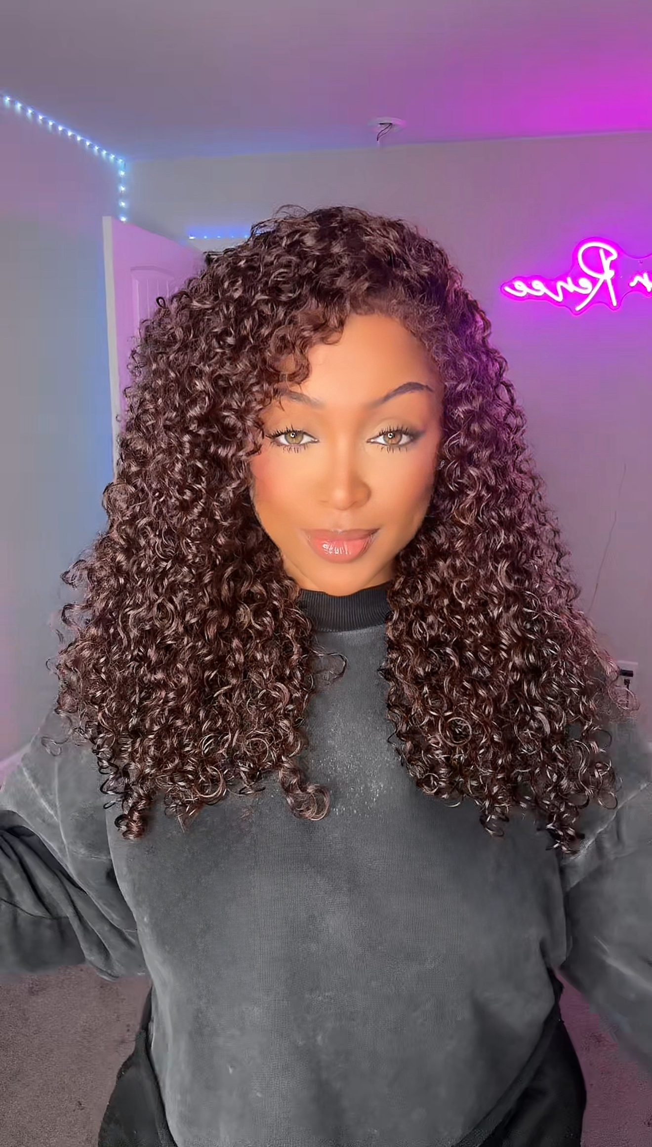 Glueless 4C Edges Curly Wig Reddish Brown Auburn Color Human Hair HD Lace Wig Kinky Edges Natural Hairline