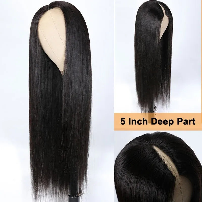 Glueless V-Part 24in. Straight Wig